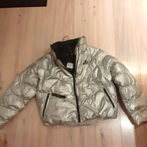 Nike Jackets & Blazers - Nike Metallic Oversized Coat